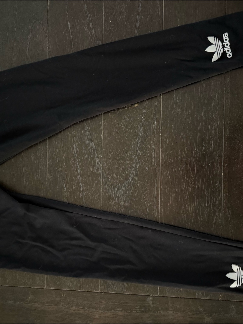 Adidas womens Black Track Pants with Trefoil Logo
